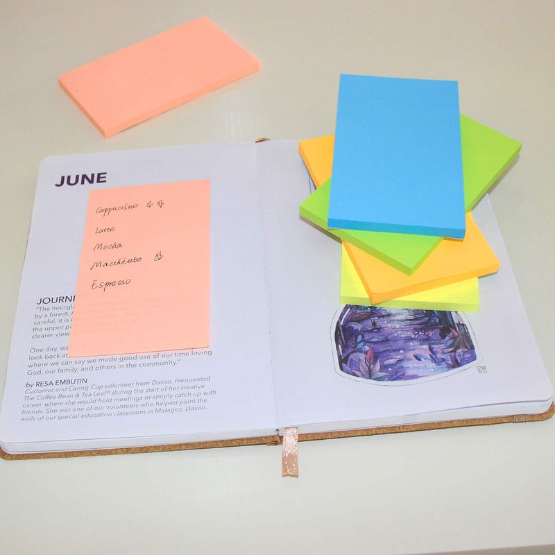 Vanpad Sticky Notes 3x5 in Bright Stickies Colorful Super Sticking Power Memo Pads Strong Adhesive 6 Pads/Pack 75 Sheets/pad - Image 4
